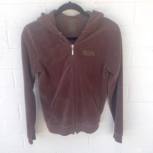 Brown vintage VonDutch zip up sweater